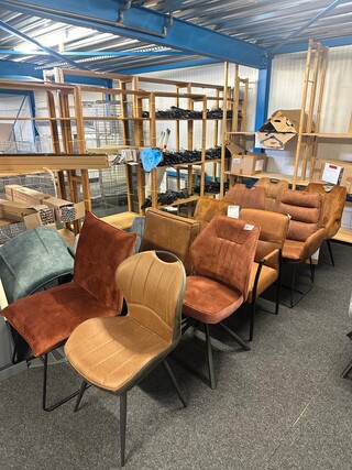 Ca. 10x Eetkamerstoelen, cognac